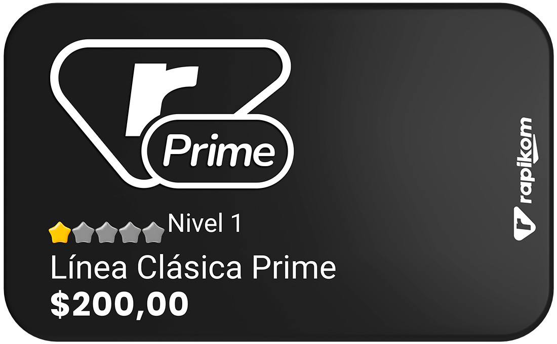 Tarjeta Rapikom Prime